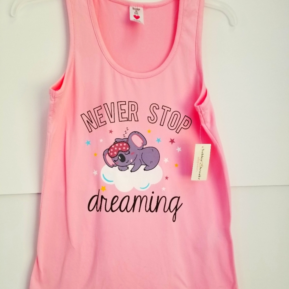 Girls pink 2 set pijama shorts size medium